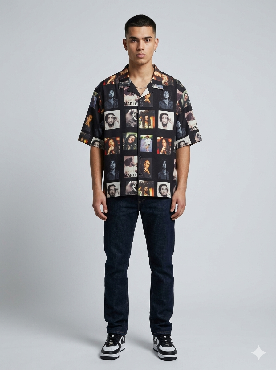 Camisa Legend Grid Bob Marley