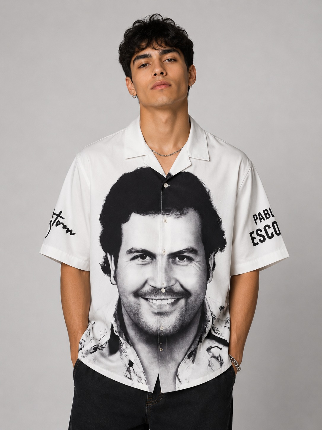 Camisa Pablo Escobar El Patrón B&W